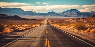 . . Adventure desert road explore vibe. Graphic Art photo