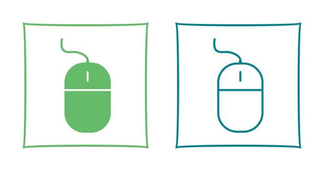 icono de vector de ratón único