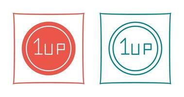 Unique 1UP Vector Icon