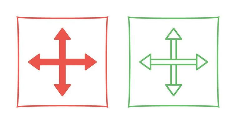 Unique Move Vector Icon