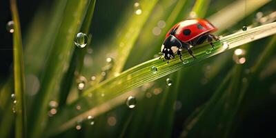 . . Photo Realistic Illustration of ladybug insect. Graphic Art