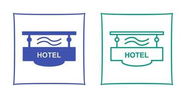 icono de vector de signo de hotel