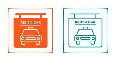 Rent a Car Vector Icon