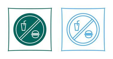 No Food or Drinks Vector Icon