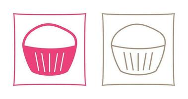 icono de vector de muffin de chocolate