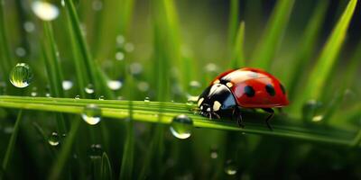 . . Photo Realistic Illustration of ladybug insect. Graphic Art