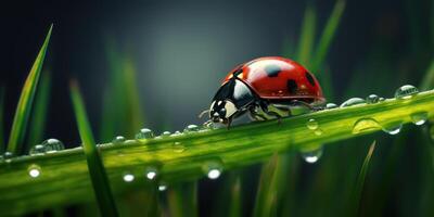 . . Photo Realistic Illustration of ladybug insect. Graphic Art