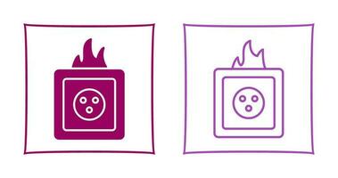 Unique Fire in Socket Vector Icon