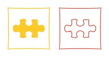 Unique Puzzle Piece Vector Icon