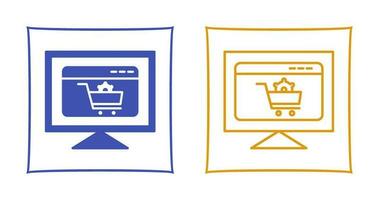 icono de vector de configuración de comercio electrónico