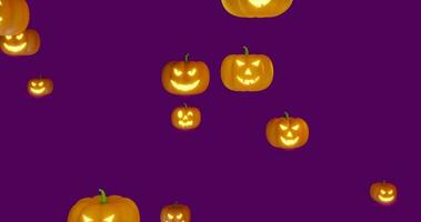 Halloween pumpkin floating loop background video