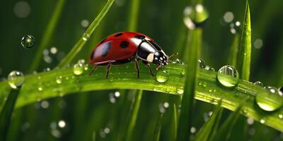 ai generado. ai generativo. foto realista ilustración de mariquita insecto. gráfico Arte