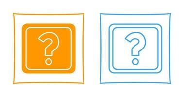 Unique Question Mark Vector Icon