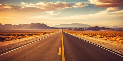 . . Adventure desert road explore vibe. Graphic Art photo