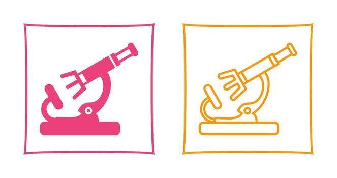 icono de vector de microscopio