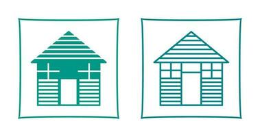 Wood Cabin Vector Icon