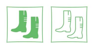 icono de vector de botas de jardinería