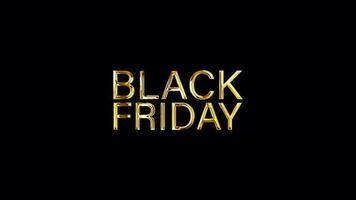 Loop animation of BLack Friday Gold text light effect video