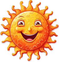 zon icoon set. geel zon ster pictogrammen verzameling. zomer, zonlicht, natuur, lucht. illustratie png