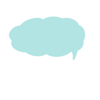 Blue cloud speech bubble png