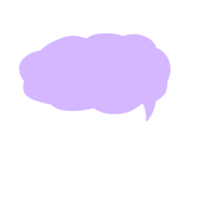 Purple cloud speech bubble png