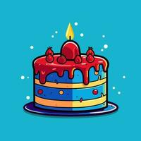 Birthday Cake Vector Illustration