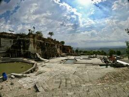 Clouds Hovering Above Ancient Ruins. photo