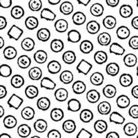 grunge sonrisas minimalista sin costura modelo vector