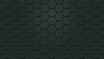 Black hexagon tile pattern background - seamless wallpaper for your design and presentation vector