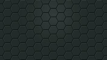 Black hexagon tile pattern background - seamless wallpaper for your design and presentation vector