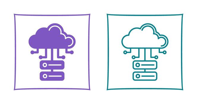 Cloud Database Vector Icon