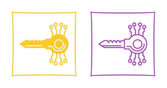 icono de vector de código clave