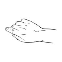 Hand drawn gesture sketch vector illustration line art