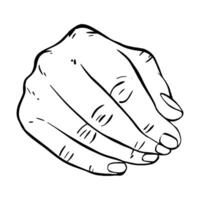 Hand drawn gesture sketch vector illustration line art