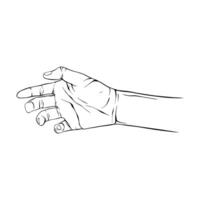 Hand drawn gesture sketch vector illustration line art