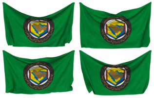 Cooperation Council for the Arab States of the Gulf, Gulf Cooperation Council, GCC Pinned Flag from Corners, Isolated with Different Waving Variations, 3D Rendering png