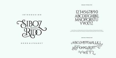 Abstract Fashion font alphabet. Minimal modern urban fonts for logo, brand etc. Typography typeface uppercase lowercase and number. vector illustration