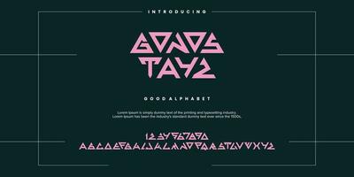 Modern abstract digital alphabet font. Minimal technology typography, Creative urban sport fashion futuristic font and with numbers. vector illustration