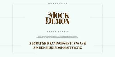 Abstract Fashion font alphabet. Minimal modern urban fonts for logo, brand etc. Typography typeface uppercase lowercase and number. vector illustration