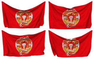 Islamabad United, IU Pinned Flag from Corners, Isolated with Different Waving Variations, 3D Rendering png