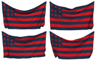 Club Atletico San Lorenzo de Almagro, San Lorenzo de Almagro Pinned Flag from Corners, Isolated with Different Waving Variations, 3D Rendering png