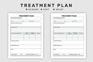 tratamiento plan cuaderno o cuaderno planificador vector