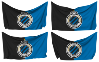 clube Brugge koninklijke Voetbalvereniging, clube Brugge kv fixado bandeira a partir de cantos, isolado com diferente acenando variações, 3d Renderização png