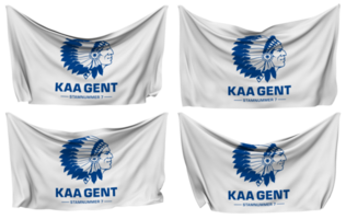 koninklijke atletiek associatie gentiluomo, kaa gentiluomo appuntato bandiera a partire dal angoli, isolato con diverso agitando variazioni, 3d interpretazione png