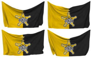 Fotbal Club Sheriff Tiraspol, FC Sheriff Tiraspol Pinned Flag from Corners, Isolated with Different Waving Variations, 3D Rendering png