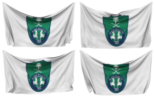 Al ahli saoudien Football club épinglé drapeau de coins, isolé avec différent agitant variantes, 3d le rendu png