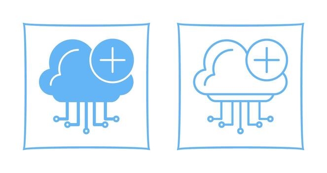icono de vector de computación en la nube