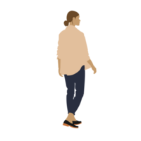 women with back view png