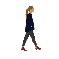 caminando mujer gráfico diseño png