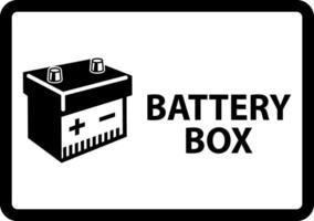 Symbol Battery Sign Battery Box On White Background vector